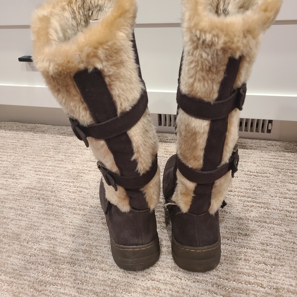 Bear traps winter boots upper leather and faux fur balance, man made materials - Picture 2 of 11
